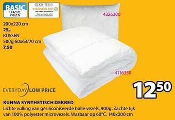 Jysk Kunna synthetisch dekbed aanbieding