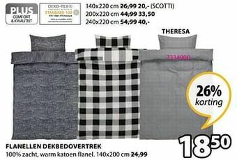 Jysk Flanellen dekbedovertrek theresa aanbieding