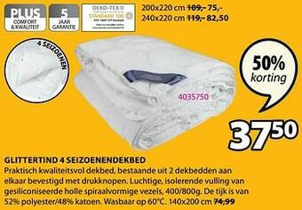 Jysk Glittertind 4 seizoenendekbed aanbieding