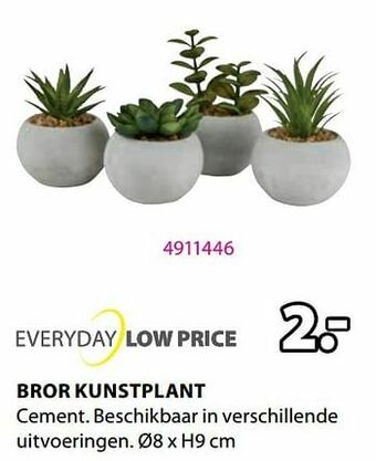 Jysk Bror kunstplant aanbieding