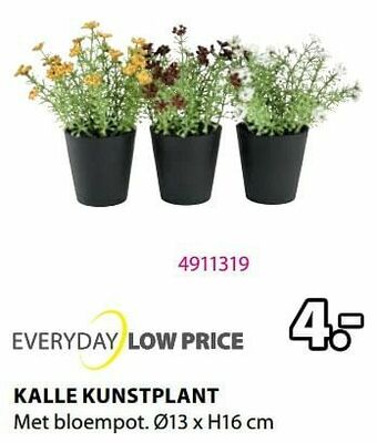 Jysk Kalle kunstplant aanbieding