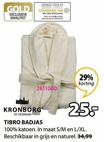 Jysk Tibro badjas aanbieding