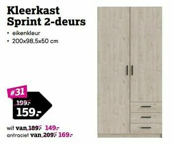 Leen Bakker Kleerkast sprint aanbieding