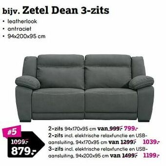 Leen Bakker Zetel dean 3-zits aanbieding