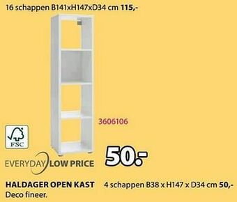 Jysk Haldager open kast 4 schappen aanbieding