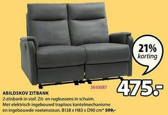 Jysk Abildskov zitbank aanbieding