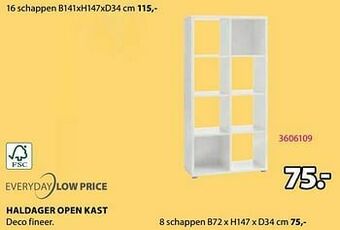 Jysk Haldager open kast 8 schappen aanbieding