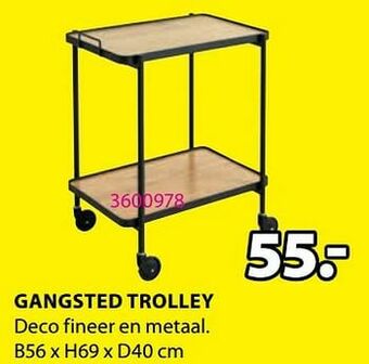 Jysk Gangsted trolley aanbieding