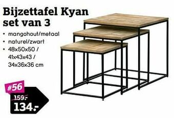 Leen Bakker Bijzettafel kyan set van 3 aanbieding