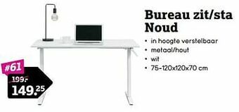 Leen Bakker Bureau zit-sta noud aanbieding