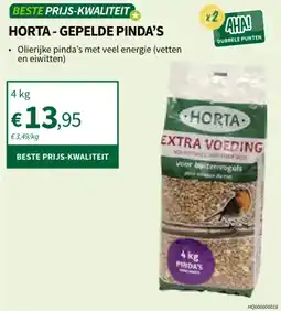 Horta horta - gepelde pinda's aanbieding