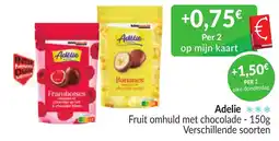Intermarché Adelie Fruit omhuld met chocolade aanbieding
