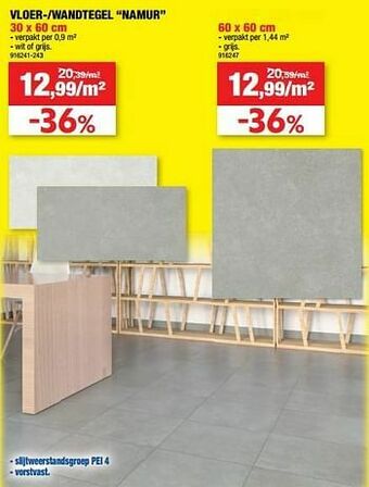 Hubo Vloer--wandtegel namur aanbieding