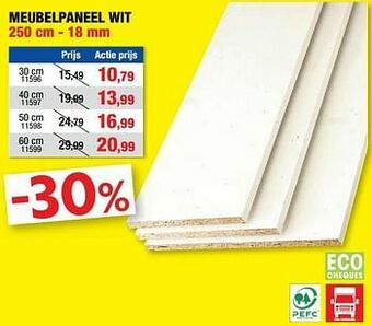Hubo Meubelpaneel wit aanbieding