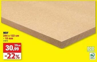 Hubo Mdf aanbieding