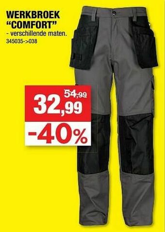 Hubo Werkbroek comfort aanbieding