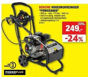 Hubo Powerplus benzine hogedrukreiniger powxg9009 aanbieding