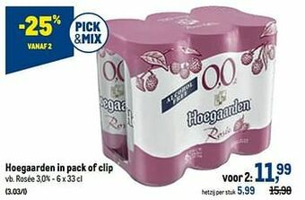 Makro Hoegaarden rosée aanbieding