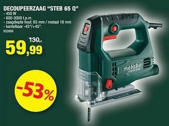 Hubo Metabo decoupeerzaag steb 65 q aanbieding
