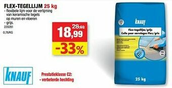 Hubo Flex-tegellijm aanbieding