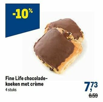 Makro Fine life chocoladekoeken met crème aanbieding