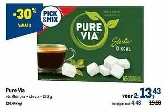 Pure via klontjes - stevia