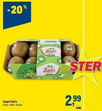 Makro Zespri kiwi`s aanbieding