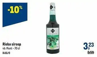Makro Rioba siroop munt aanbieding