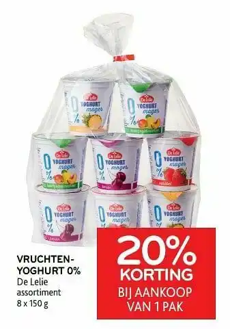 Alvo Vruchtenyoghurt 0% de lelie 20% korting bij aankoop van 1 pak aanbieding