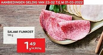 Alvo Salami fijnkost aanbieding