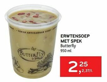 Erwtensoep met spek butterfly