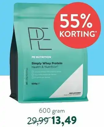 Holland & Barrett Pe nutrition simply whey protein aanbieding