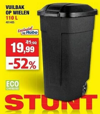Hubo Vuilbak op wielen aanbieding