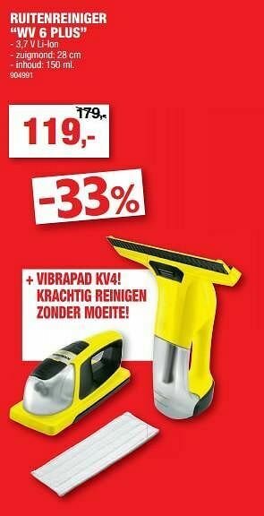 Hubo Ruitenreiniger wv 6 plus aanbieding