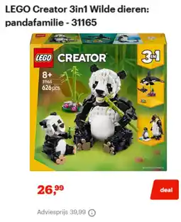 Bol.com lego creator 3in1 wilde dieren: pandafamilie aanbieding