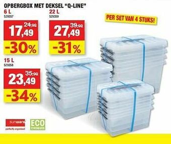 Hubo Opbergbox met deksel q-line aanbieding