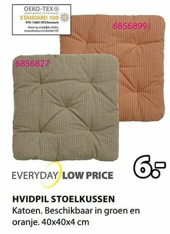 Jysk Hvidpil stoelkussen aanbieding