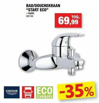 Hubo Bad-douchekraan start eco aanbieding