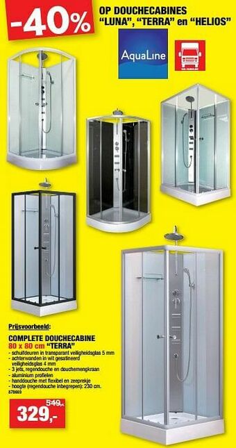 Hubo Complete douchecabine terra aanbieding