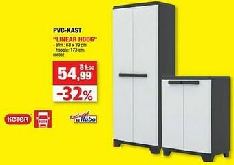 Hubo Pvc-kast linear hoog aanbieding