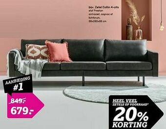 Leen Bakker Zetel collin 4-zits aanbieding
