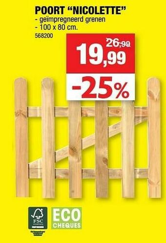 Hubo Poort nicolette aanbieding