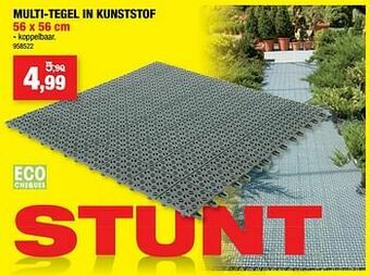 Hubo Multi-tegel in kunststof aanbieding
