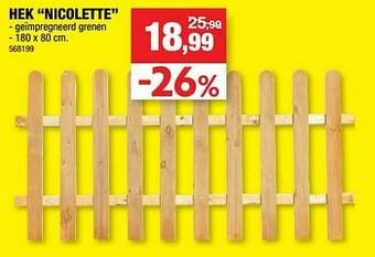 Hubo Hek nicolette aanbieding