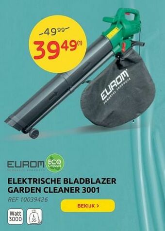 Brico Eurom elektrische bladblazer garden cleaner 3001 aanbieding