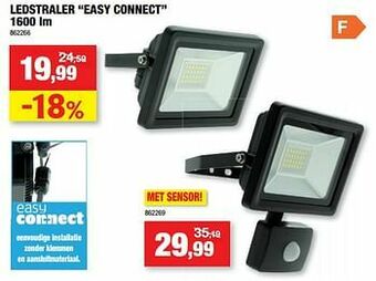Hubo Ledstraler easy connect aanbieding