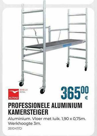 Meno Professionele Aluminium Kamersteiger aanbieding