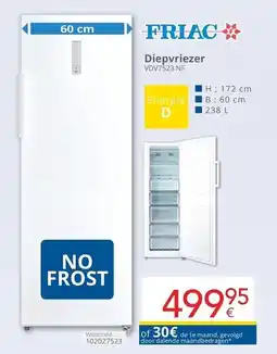 Eldi Diepvriezer VDV7523 NF aanbieding