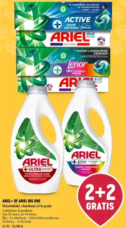 Delhaize Ariel+ of Ariel big one aanbieding