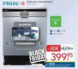 Eldi Inbouw vaatwasser IWW3110LIX aanbieding